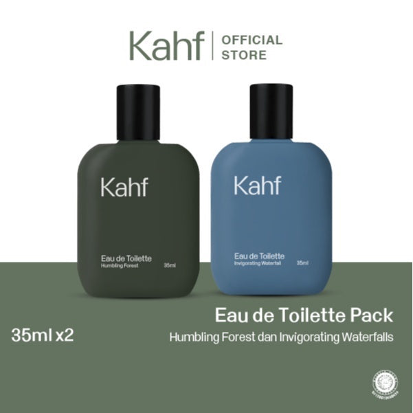 Kahf Humbling Forest & Invigorating Waterfall Eau De Toilette Pack 35 ml x 2 pcs