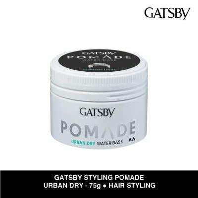 GATSBY Urban Dry Pomade 75g – Matte Finish, Dry Texture, Strong Hold Perfect for Effortless, Urban-Inspired Hairstyles | Non-Greasy | Easy to Wash Out