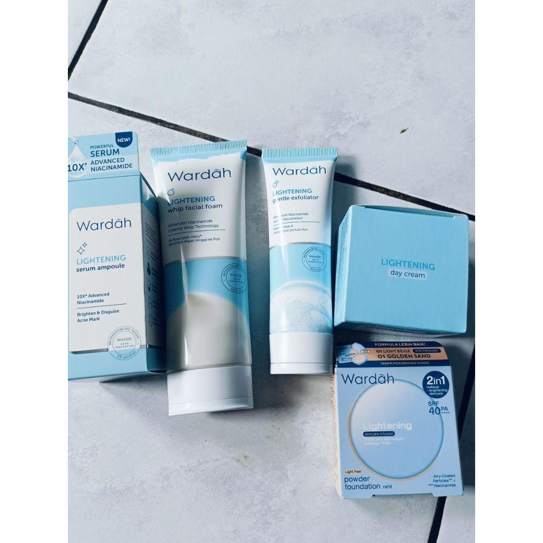 WARDAH [3 pcs] Complete Skincare Set | Face Wash + Day Cream + Serum/Toner | Lightening, Perfect Bright, Crystal Secret | Daily Solution for Glowing Healthy Skin