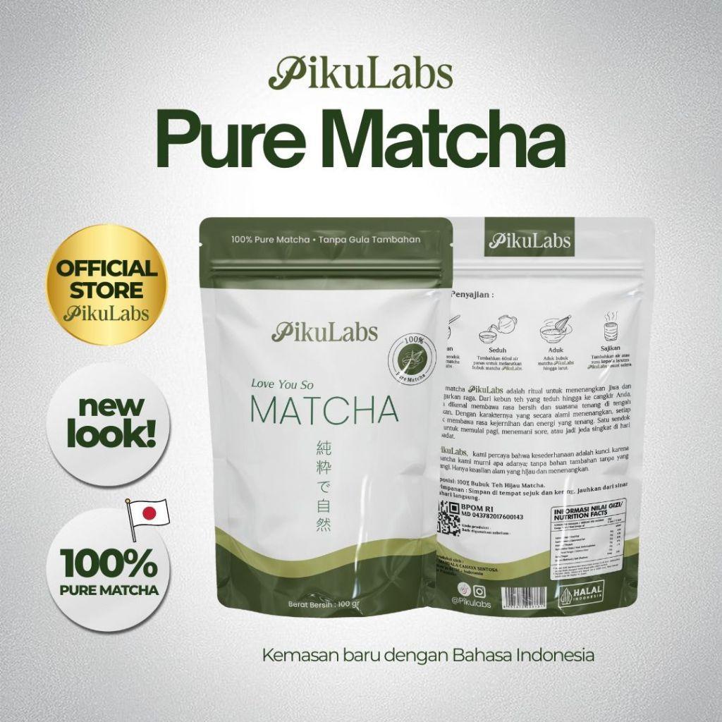 OFFICIAL STORE - PikuLabs Pure Matcha Powder 100gr | 100% Pure, No Additives