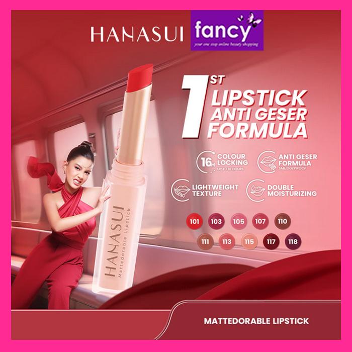 Hanasui Mattedorable Lipstick | Anti Geser Formula Smudgeproof Transferproof Long Lasting Matte