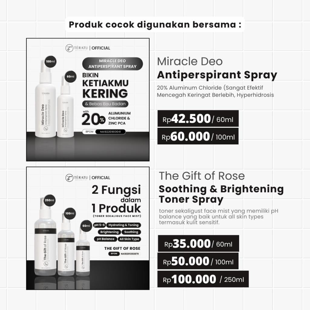 TERATU BEAUTY (Spray) Miracle Deo Spray Deodorant (BPOM Certified)