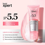 Lumixpert Low pH 5.5 Brightening Essence Gel Facial Wash Cleanser Instant Glow,Pencuci Wajah Brightening Pembersih Pori