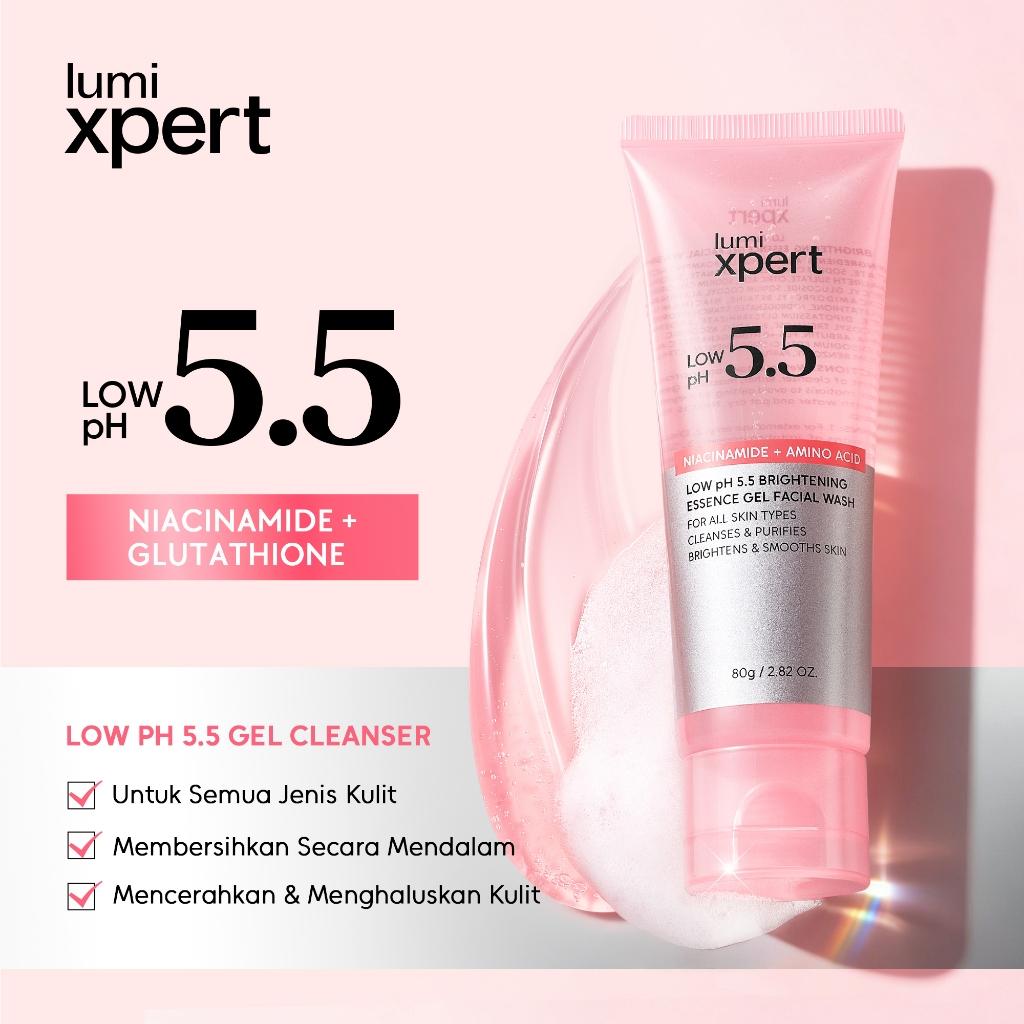 Lumixpert Low pH 5.5 Brightening Essence Gel Facial Wash Cleanser Instant Glow,Pencuci Wajah Brightening Pembersih Pori