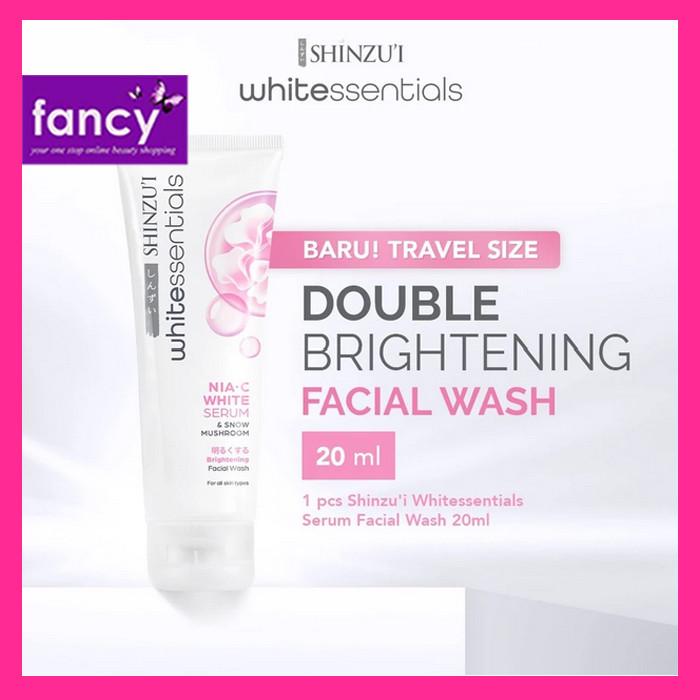 Shinzui WHITEssentials Double Brightening Facial Wash Snow Mushroom / Cica Acne 20 ml Travel Size