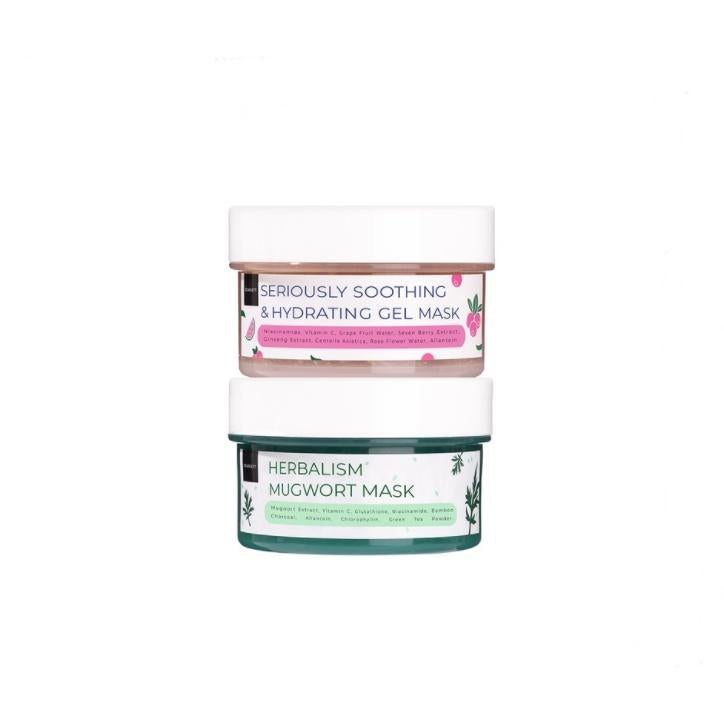 Scarlett Whitening Face Mask - Herbalism Mugwort & Soothing Gel for Seriously Soothing Skin Care