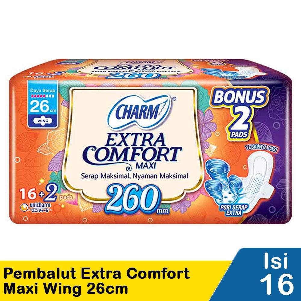 Charm Body Fit Extra Maxi 23cm Sanitary Pads – 10’s Non-Wing | Slim, Secure & Daily Comfort for Light to Moderate Flow