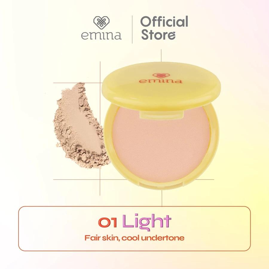 Emina Daily Matte Compact Powder x Muzik Tigerr 11 g - Matte Finish Compact Powder