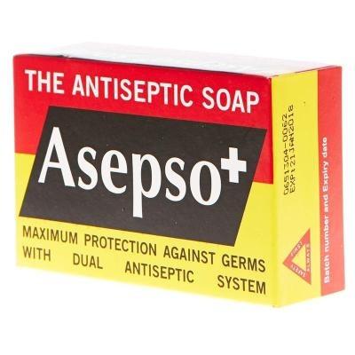 Asepso Antiseptic Bar Soap – 80g | Classic Germ Protection Soap for Healthy Skin | Fights Bacteria, Body Odor & Skin Infections