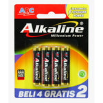 ANEKA BATERAI ALAKALINE ABC BATTERY ALKALINE  LR-20-2B   ABC BATTERY ALKALINE 9VOLT 6LR61   ABC BATTERY ALKALINE LR03 4B+2   ABC BATTERY ALKALINE LR03-2B+1B   ABC BATTERY ALKALINE LR06 4B+2   ABC BATTERY ALKALINE LR06-2B+1B   ABC BATTERY SPW 9 VOLT   ABC