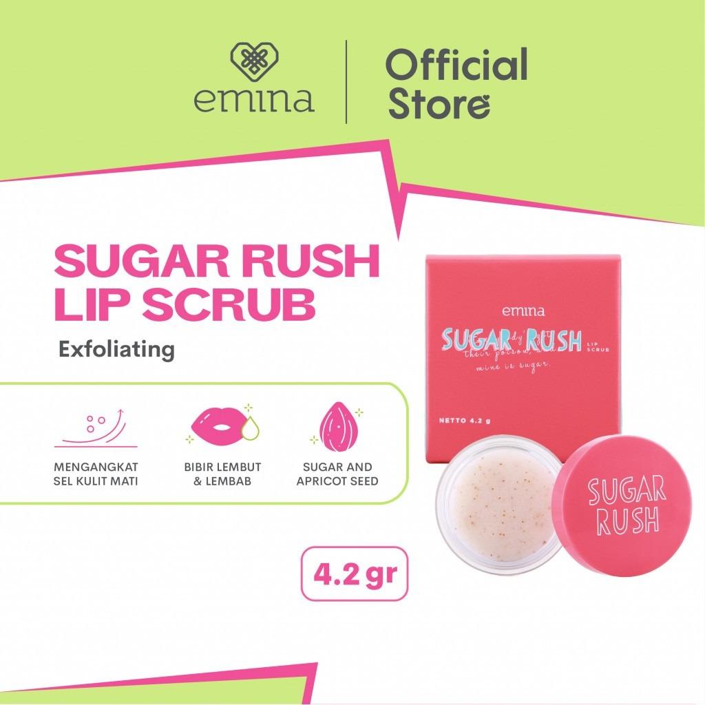 Emina Sugar Rush Lip Scrub – Gentle Exfoliation & Moisture Boost for Smooth, Soft Lips 4.2g