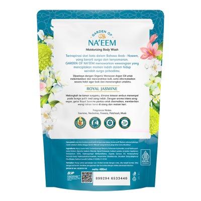 Garden of Naeem Royal Jasmine Body Wash – Refill 400ml | Gentle Floral Cleanser with Calming Jasmine Scent | Daily Hydration & Freshness for All Skin Types
