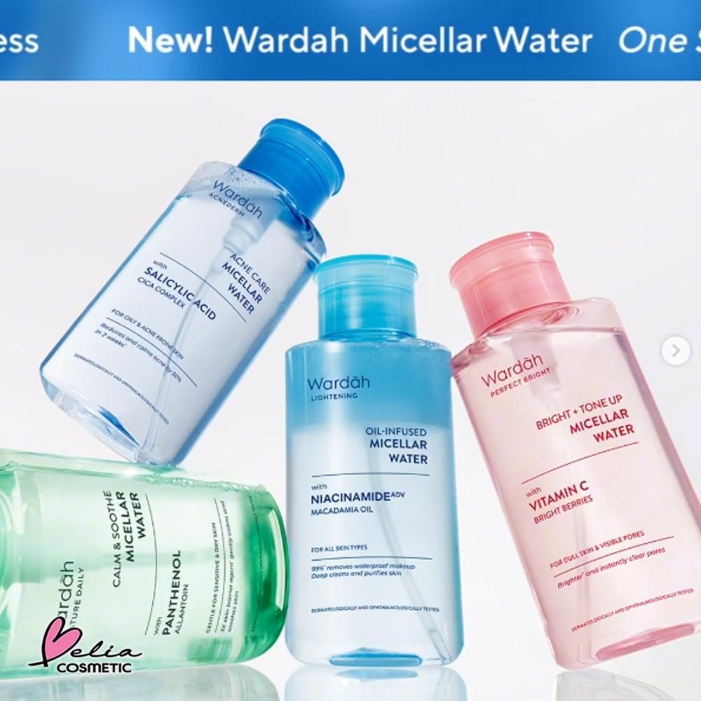 WARDAH Micellar Water 240ml / 400ml – Perfect Bright | Lightening | Acnederm | Nature Daily | ️BPOM