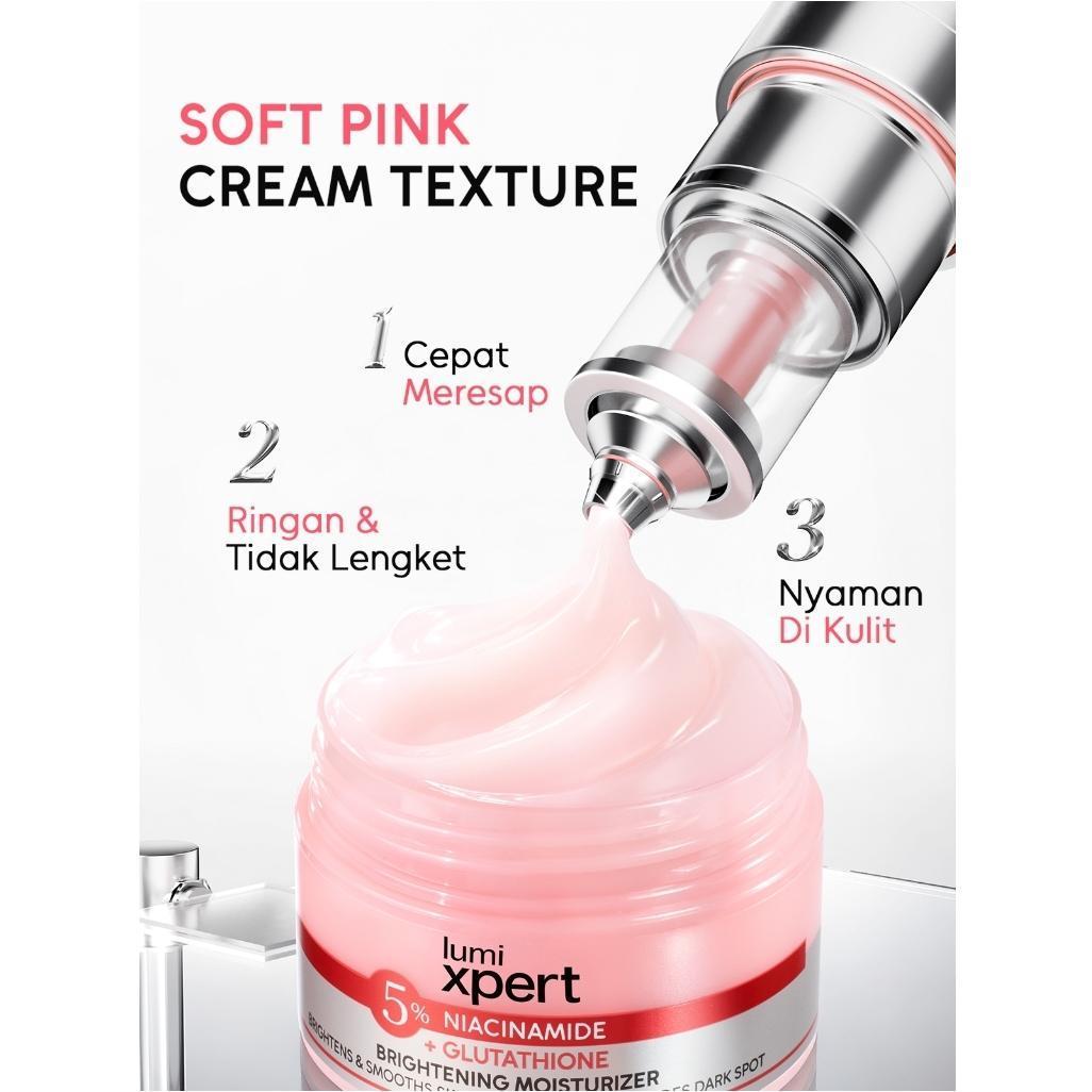 Lumixpert 5% Niacinamide Brightening Moisturizer Membantu menghaluskan kulit dan memperbaiki tampilan kulit kusam