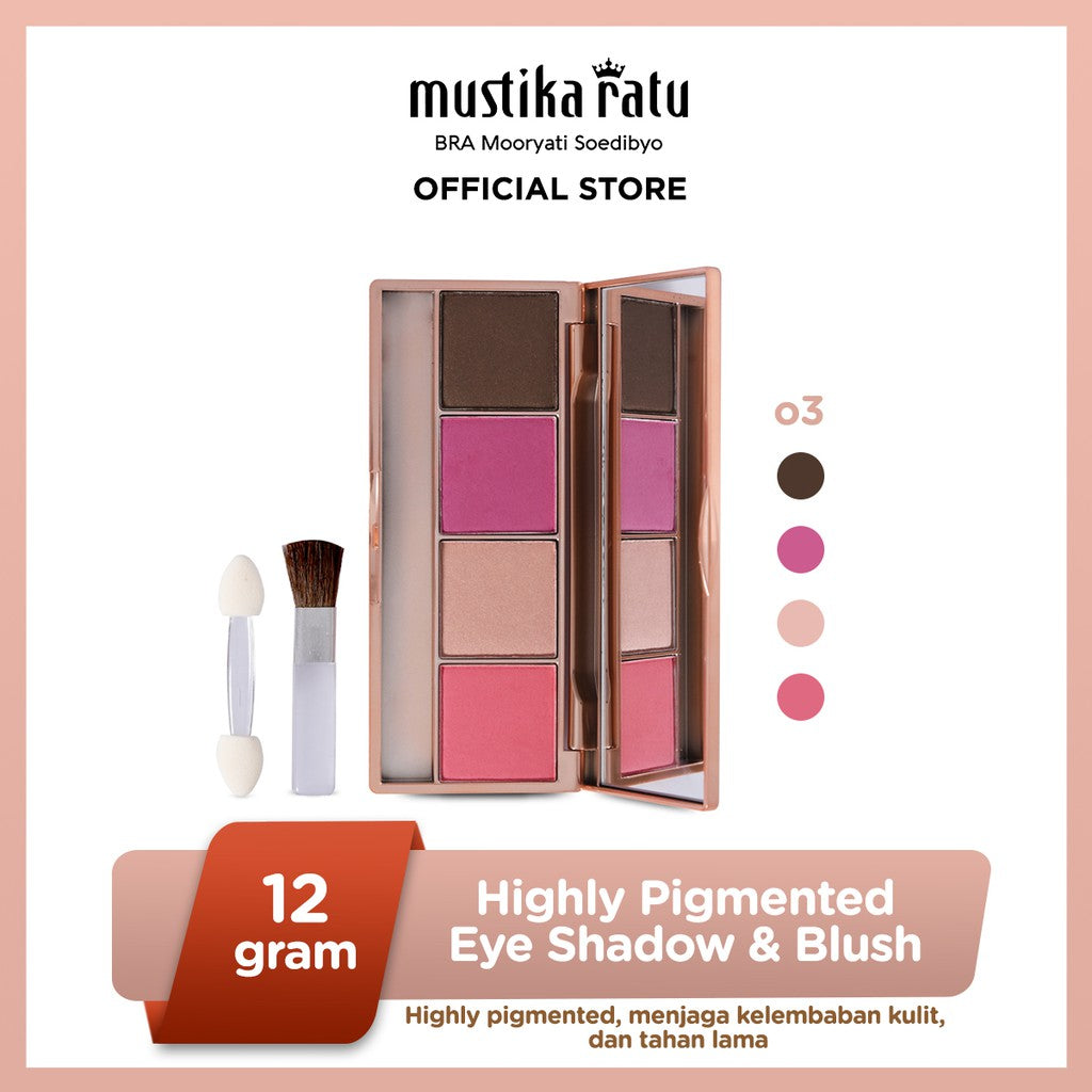 Beauty Queen Highly Pigmented Eye Shadow & Blush - 03 Mustika Ratu