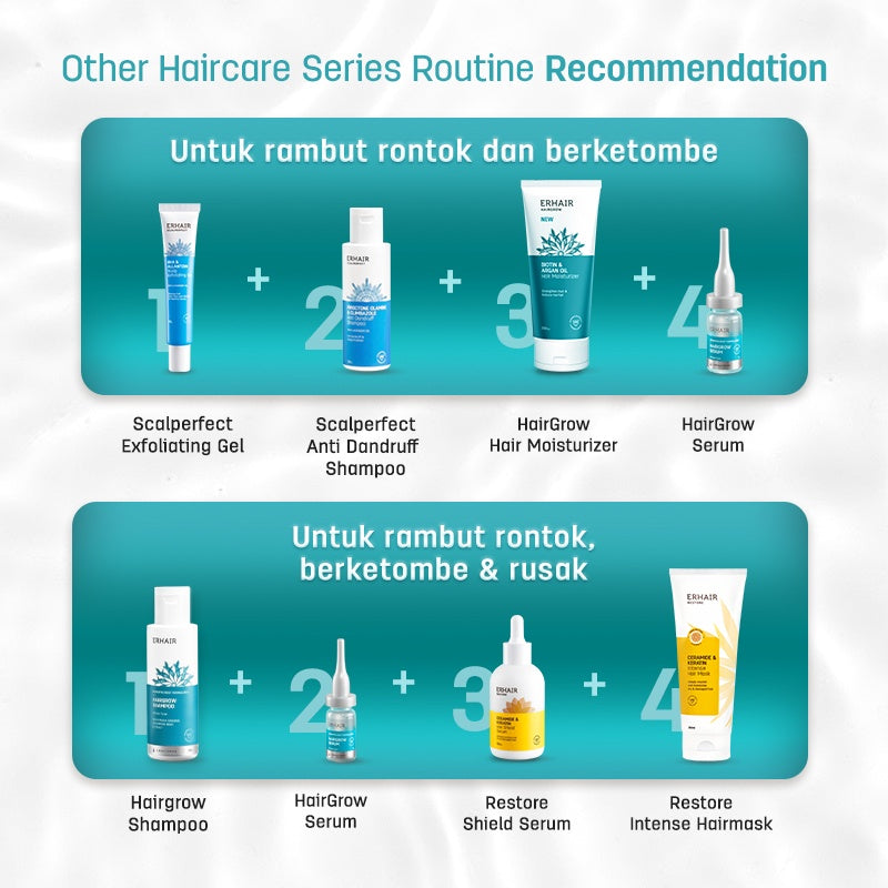 ERHAIR Bundle ERHAIR Scalperfect Shampoo 100 ml & Scalp Exfoliating Gel 30g - Perawatan Rambut Anti Ketombe