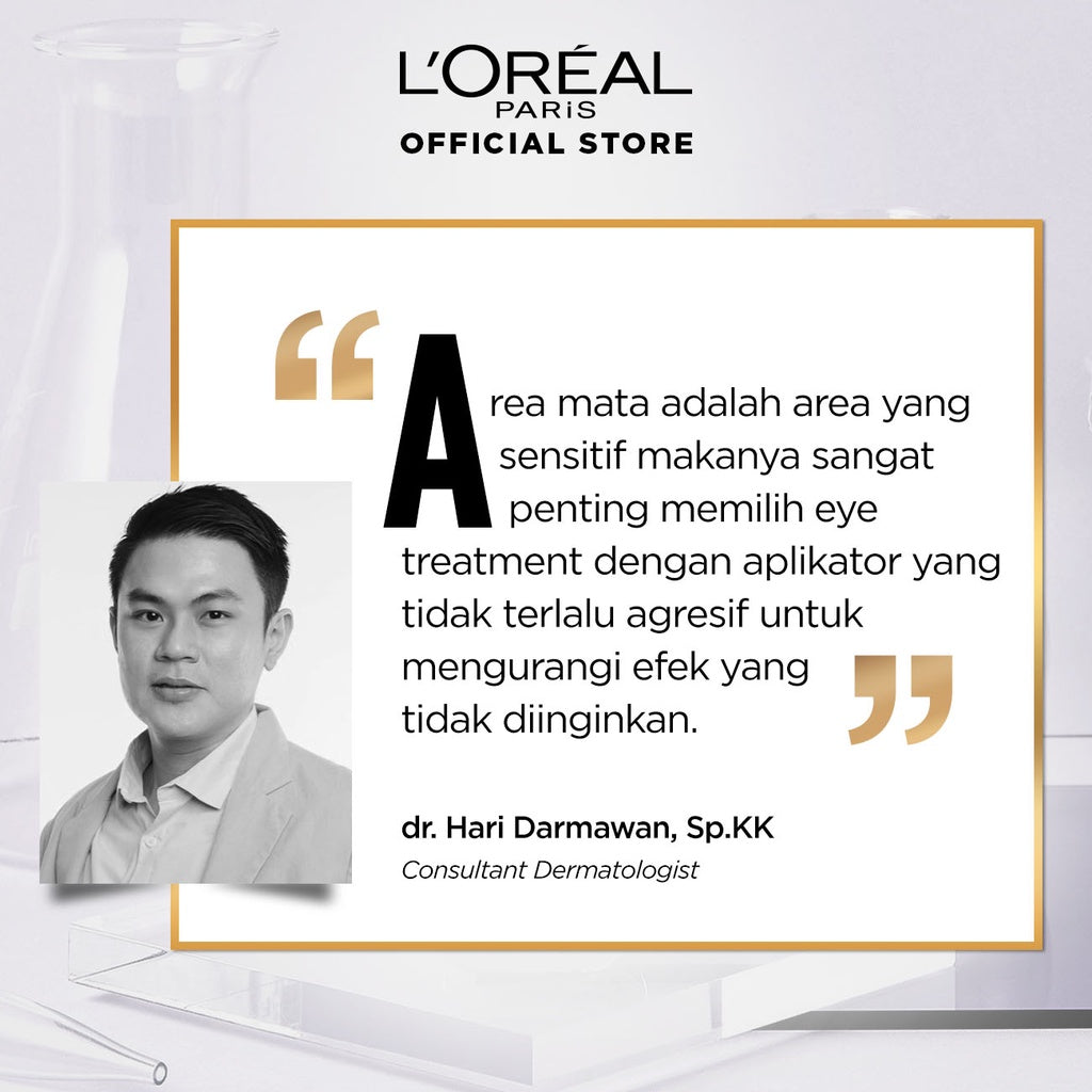 BARU! L'Oreal Paris Triple Roller 2.5% Hyaluron + Caffein Eye Serum Skincare - 20ml (Eye Serum dengan Instant Cooling Effect untuk menyamarkan garis halus dalam 2 minggu)