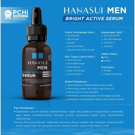 HANASUI MEN Bright Active Serum: Get a Brighter, Healthier Look 20m