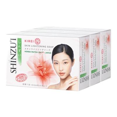Shinzu’i Kirei Skin Lightening Bar Soap 3 x 100g – Brightening Herbal Soap for Radiant & Smooth Skin