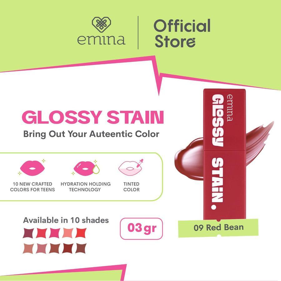 Emina Glossy Stain x Muzik Tiger 3g | Lightweight & Long-Lasting Glossy Liptint for Teens