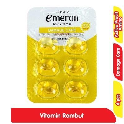 Emeron Damage Care Hair Vitamin – 6 Capsules for Dry & Damaged Hair Repair