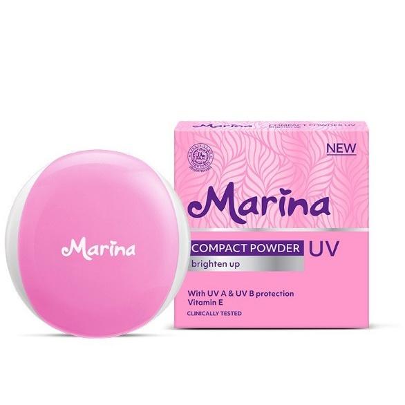 Marina Compact Powder UV Protection UV Brighten Up 12gr Bedak Padat Marina