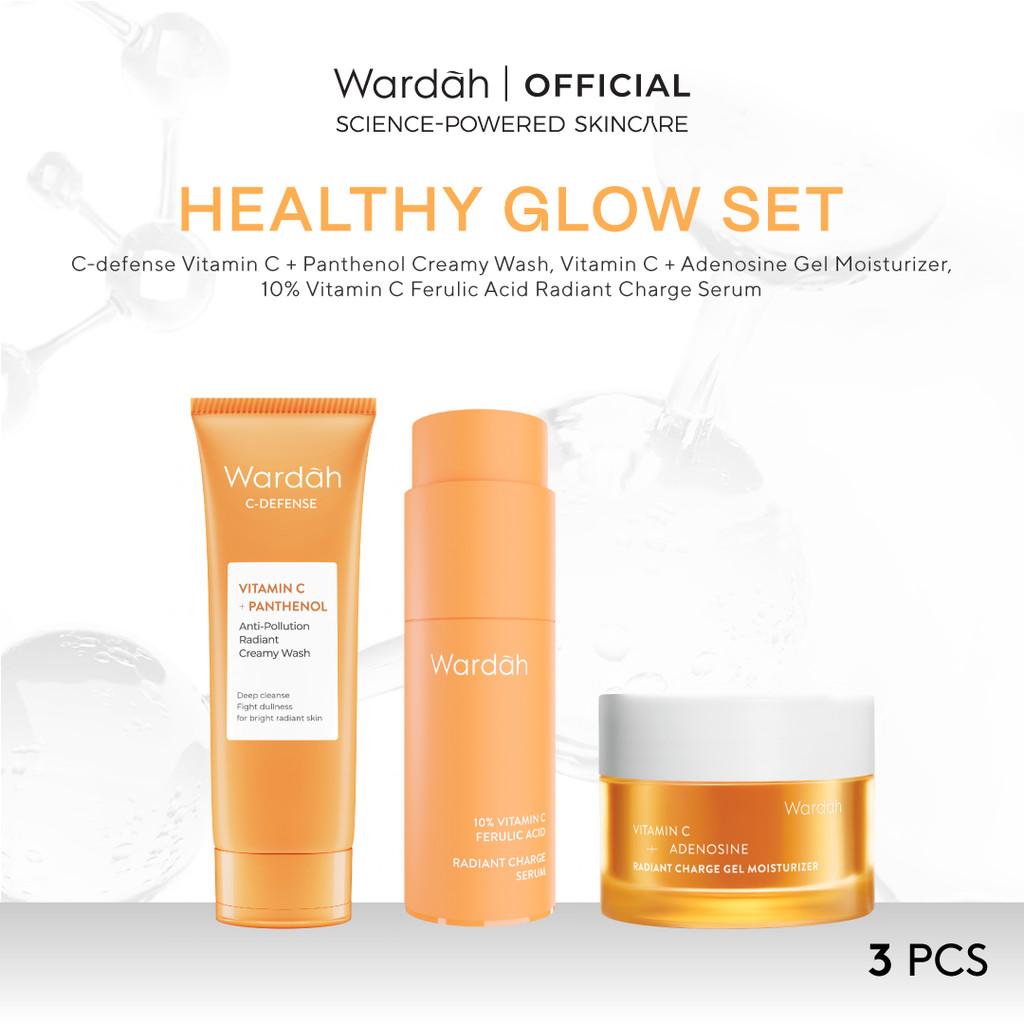 WARDAH [3 pcs] Complete Skincare Set | Face Wash + Day Cream + Serum/Toner | Lightening, Perfect Bright, Crystal Secret | Daily Solution for Glowing Healthy Skin