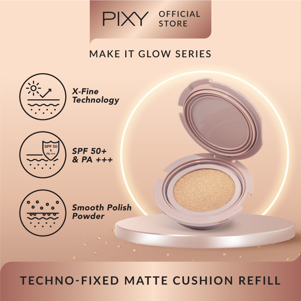 PIXY Make It Glow Techno - Fixed Matte Cushion 101 Light Beige Refill