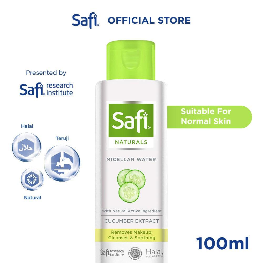 SAFI - Naturals Micellar Water - With Cucumber 100ml - Pembersih Wajah