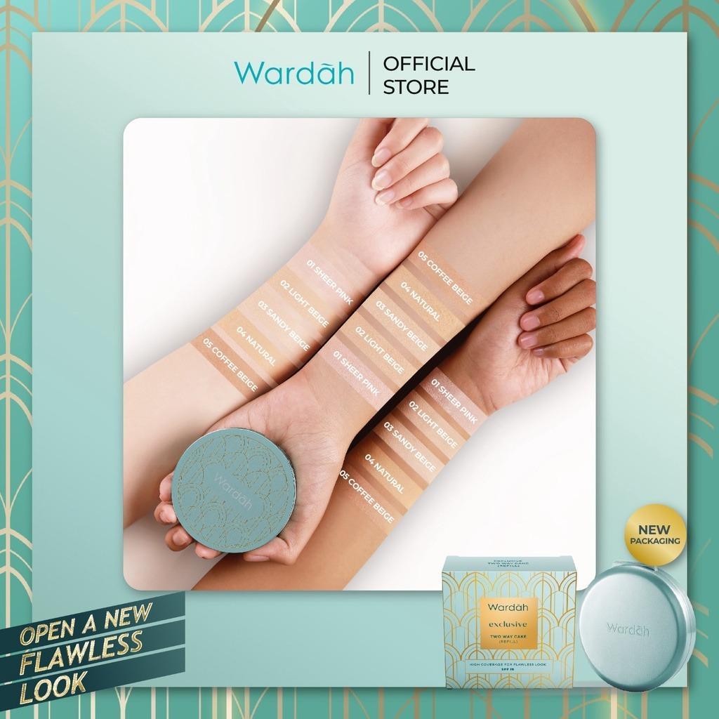 WARDAH Exclusive Two Way Cake Refill Make Up – High Coverage Compact Powder with SPF 15 PA+ for Smooth & Long-Lasting Finish