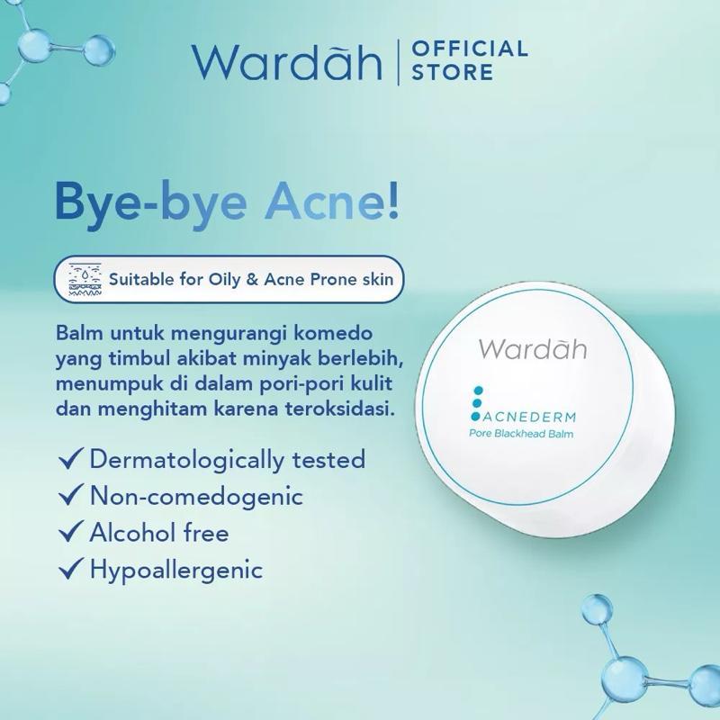 Wardah Acnederm Blackhead Balm with Tea Tree Power – Deep Pore Cleanser & Acne Fighter for Glowing Skin