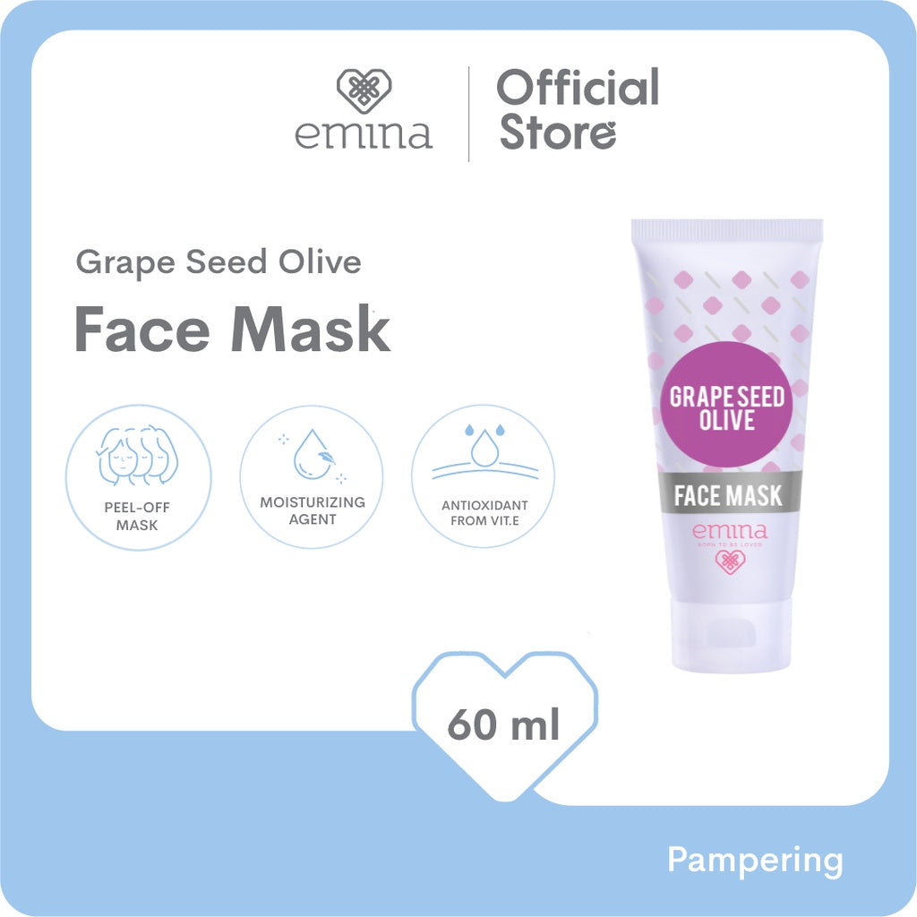 Emina Face Mask 60 mL (Clay & Peel Off Mask) - Masker Wajah