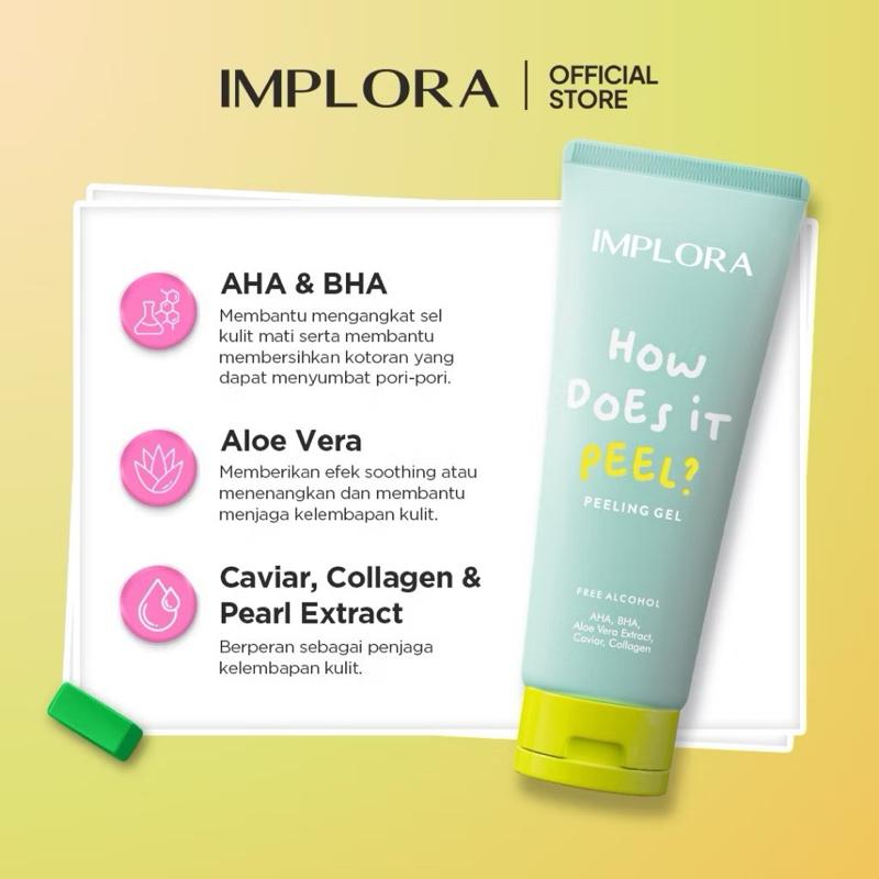Implora GlowReboot Peeling Gel – AHA BHA Aloe Vera Exfoliator