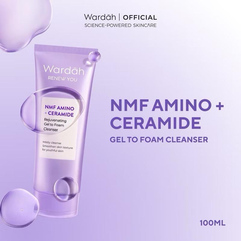 Wardah Ceramide Gentle Cleanser – Soft Skin Glow & Hydration Boost 100ml