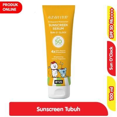 Azarine x BT21 Sun O’Clock Body Serum Sunscreen SPF 50 PA++++ – 100ml | Lightweight UV Protection with Fun BT21 Design