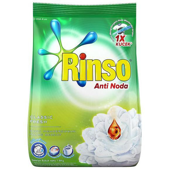 RINSO ANTI NODA B01 1.8KG / RINSO MOLTO ANTI NODA DETERGENT BUBUK ROSE FRESH 1.8 KG