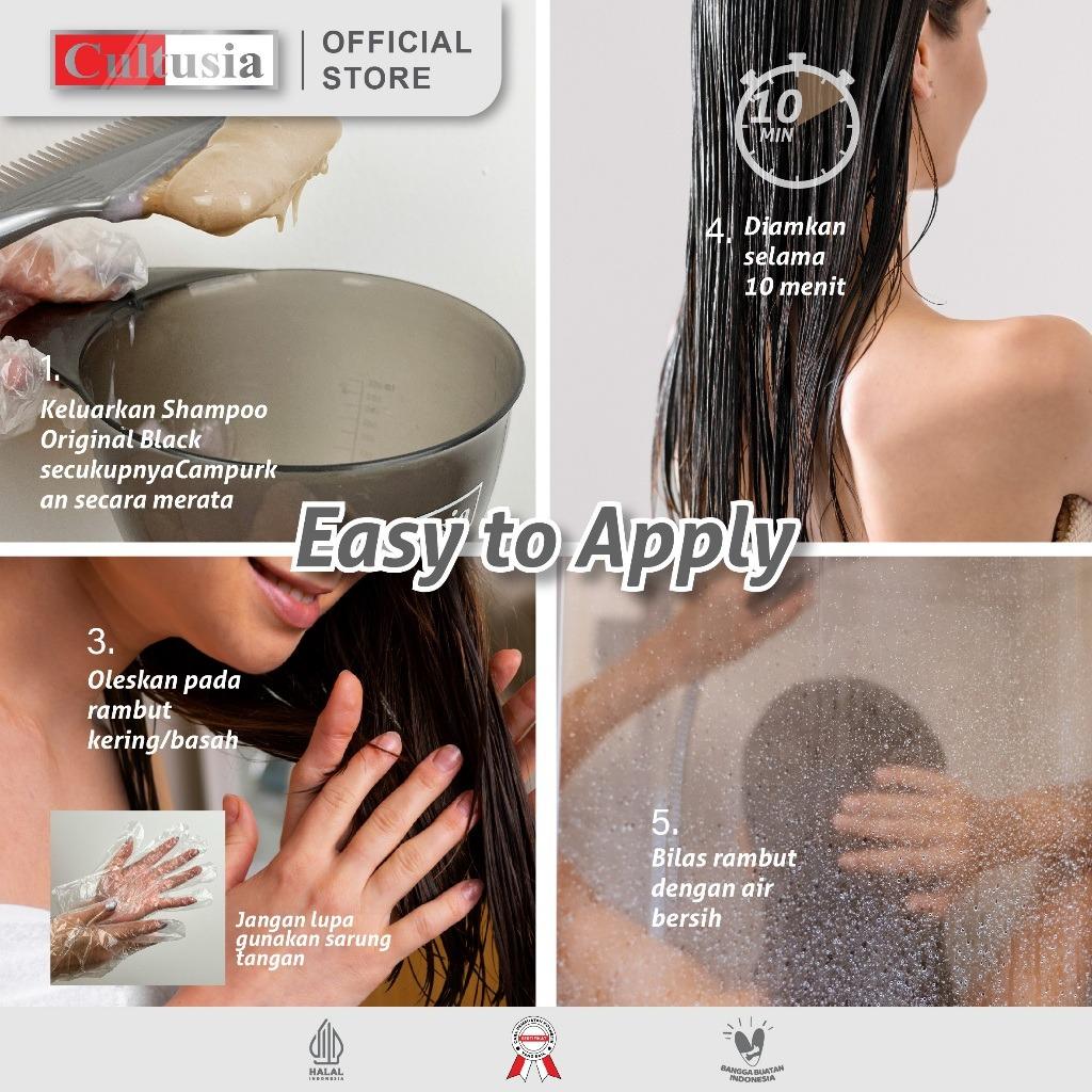 Cultusia Noni Black Hair Shampoo 25ml – Instantly Blacken & Nourish Hair in Just 5 Minutes!