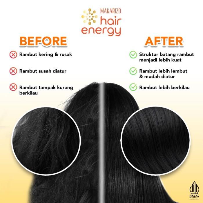 Makarizo Hair Energy VITAGLITZ Hair Keratin Serum ROYAL JELLY 1ml Satuan