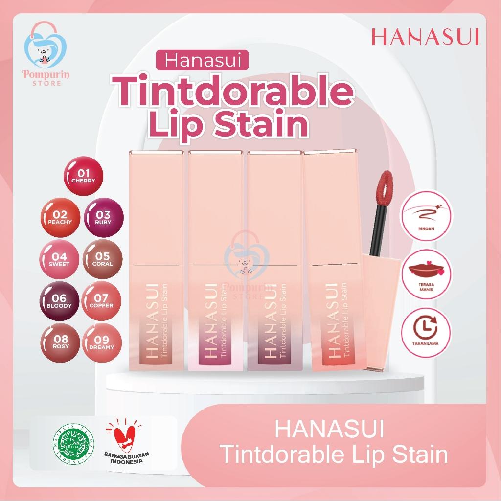 Hanasui Tintdorable Lip Stain - Long Lasting Halal Liptint with 9 Shades Available - Cherry, Cherry Berry, Sweet, Bloody, Root, Coffee, Wine