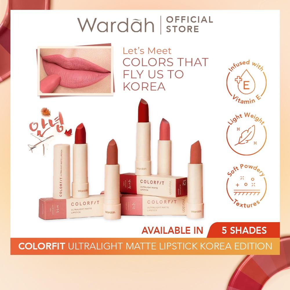 Wardah Colorfit Ultralight Matte Lipstick Korean Limited Edition | Long-lasting Up to 8 Hours | Vitamin E Enriched | Lightweight | Serba Ada!