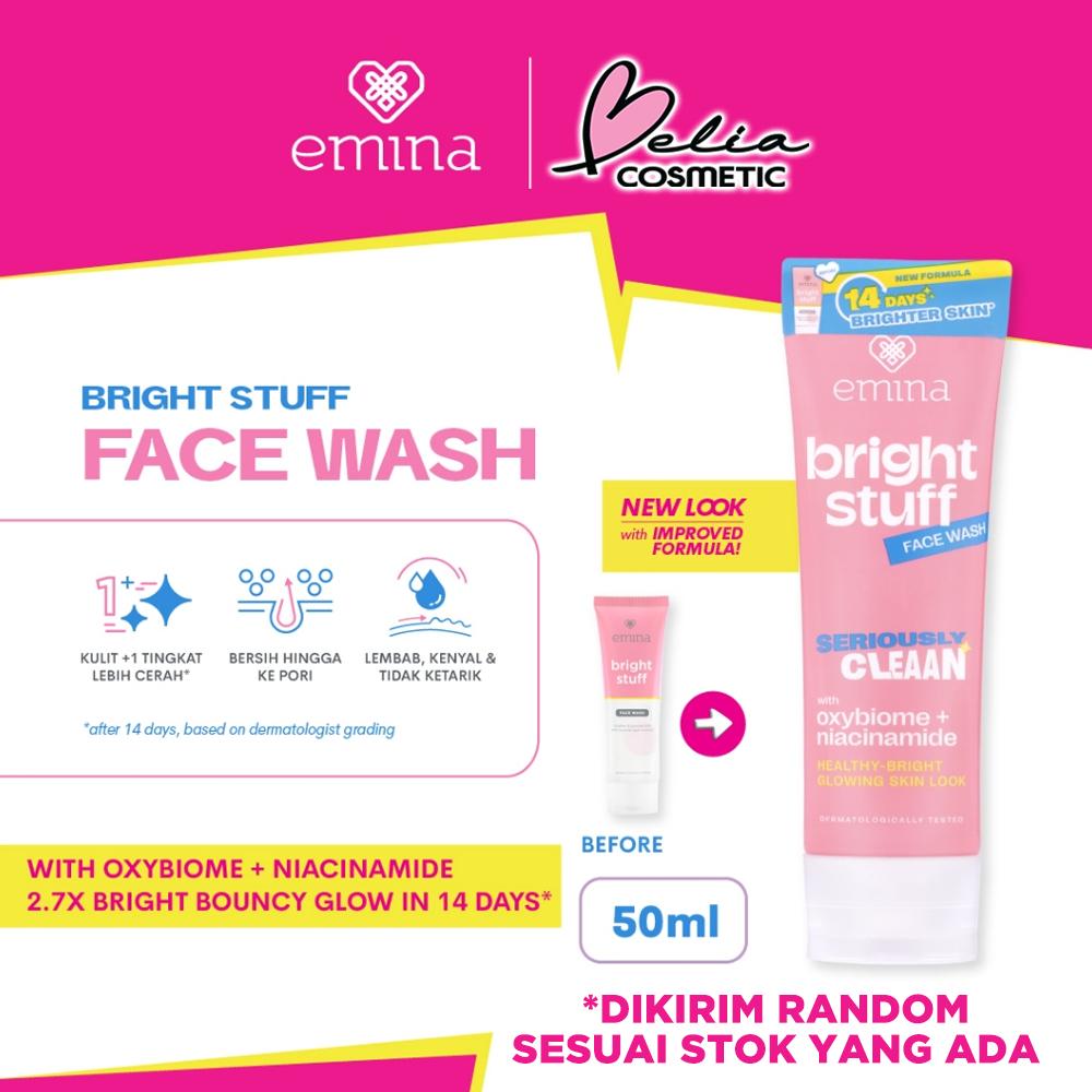 Emina Bright Stuff Skincare Set | Acne-Prone Skin | Face Wash - Toner - Serum - Moisturizer - Tone Up Cream