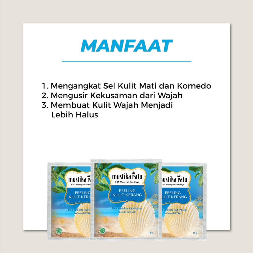 Mustika Ratu Triple Bundle Masker Peeling Kulit Kerang 15gr