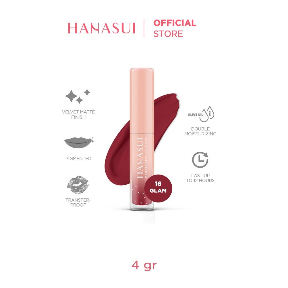 HANASUI Mattedorable Lip Cream – Lip & Cheek Tint, Boba / Matcha Latte Shades