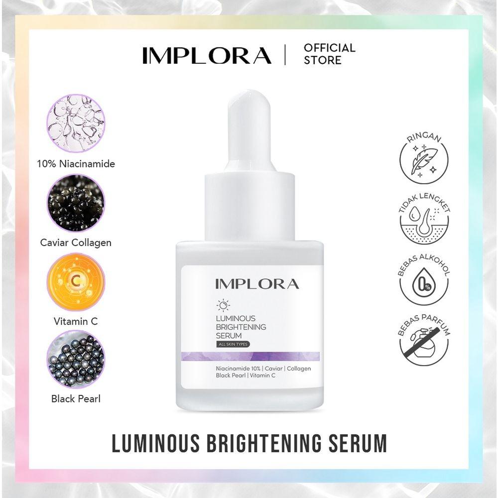 Implora Luminos Brightening Serum 20ml – Reveal Your Radiant Skin with Powerful Brightening Actives!