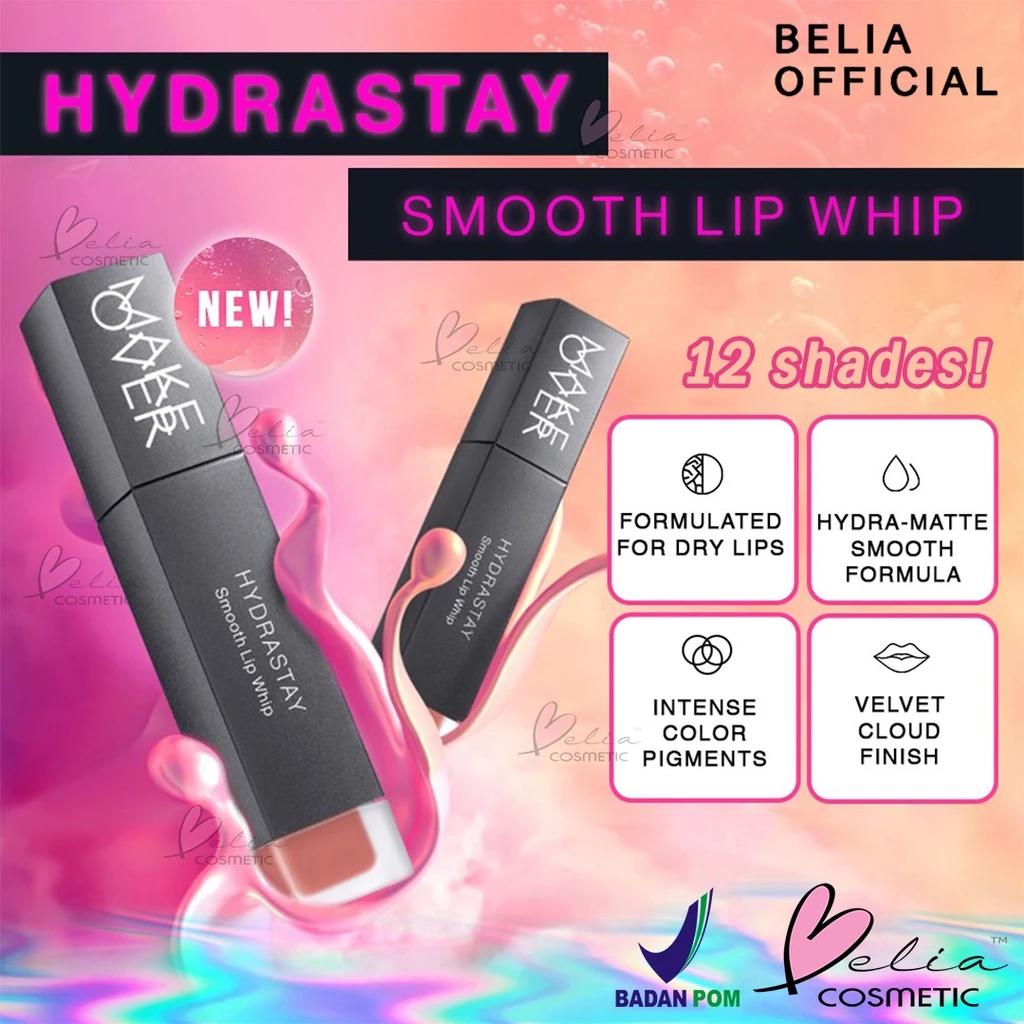 Belia MAKE OVER Hydrastay Smooth Lip Whip  Lip Cream  Lipcream  Hydra Smooth Finish BPOM Makeover
