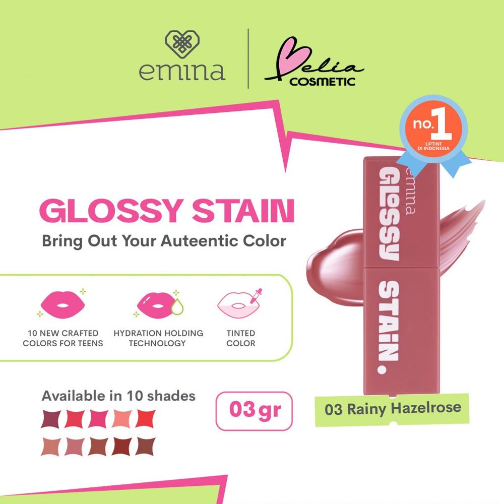 Emina Glossy Stain 3g – Lip Tint dengan Hasil Akhir Glossy & Ringan | Official by Serba Ada