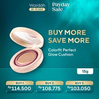 Wardah Colorfit Perfect Glow Cushion Make Up – 15g Medium to High Coverage with SPF 40 PA+++ & 12H Stay