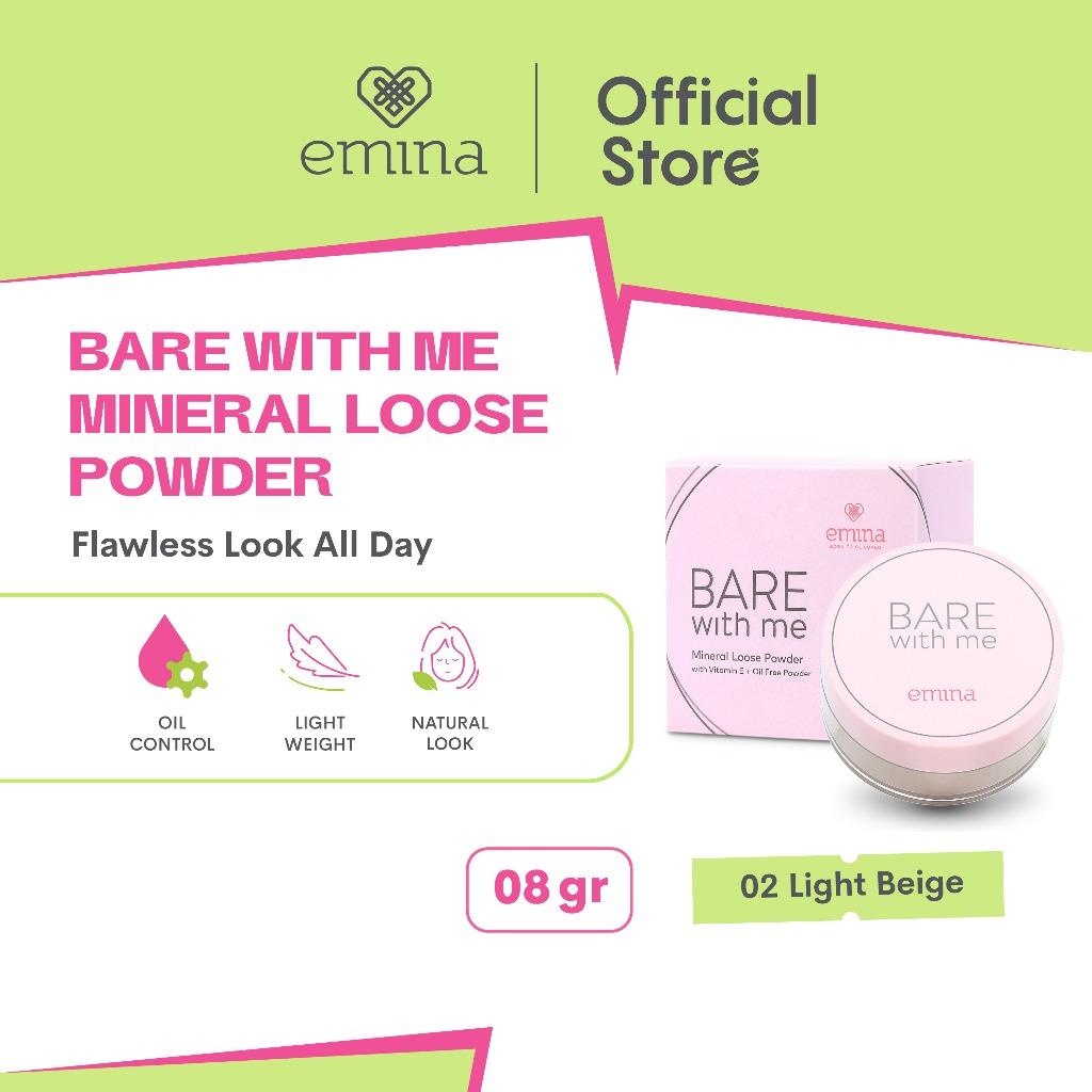 Emina Bare With Me Mineral Loose Powder – Lightweight Oil-Control Powder for a Smooth, Shine-Free Look