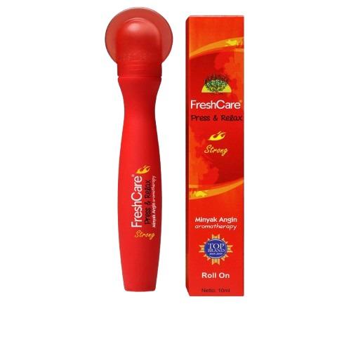 FreshCare Press & Relax Strong Roll-On - Extra Cooling Aromatherapy Oil for Instant Relief & Relaxation 10ml