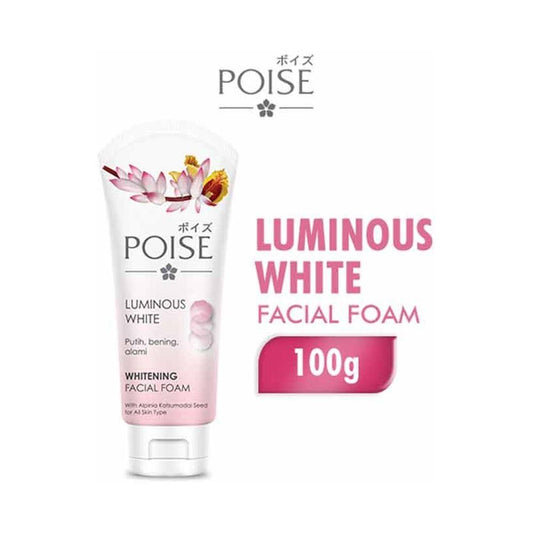 Poise Facial Foam Whitening 100g | Brightening Cleanser for Smooth & Radiant Skin
